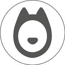 Logo tête de chien dans un cercle